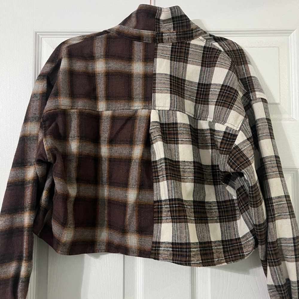two toned cropped forever 21 flannel